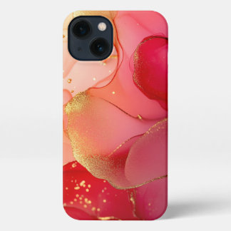 Luxury Gold Fluid Art – Elegant Abstract iPhone 13 Case