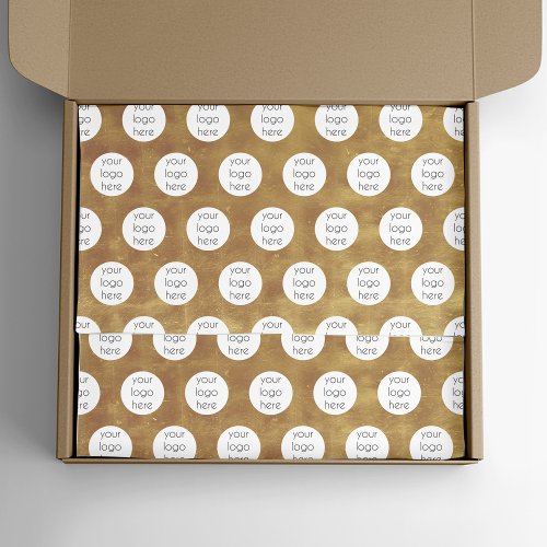 Luxury Gold Foil Business Logo Packaging Branded Tissue Paper