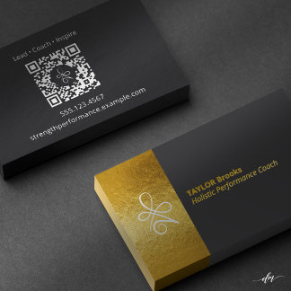 Luxury Gold Foil Coaching Business Card