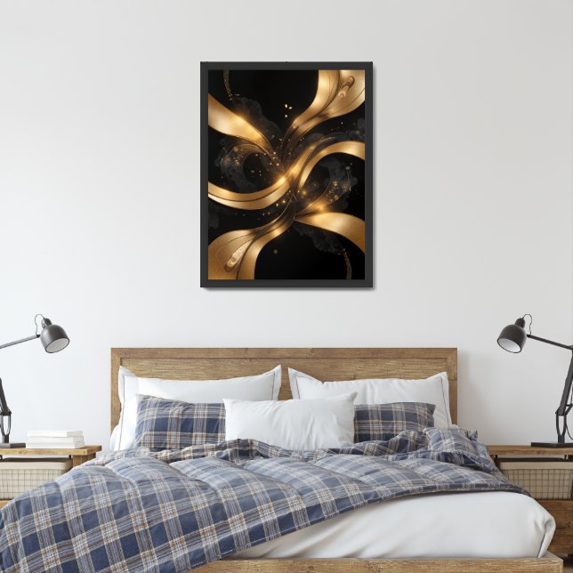 Luxury Gold Foil Effect Framed Art (Bedroom)
