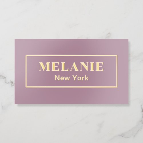 Luxury Gold Foil Elegant Chic Business Card Pink