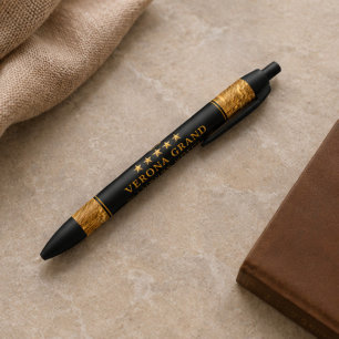 Luxury Gold Foil Five Star Hotel Branding Elegant Pen