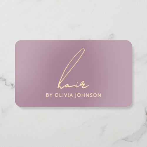 Luxury Gold Foil l Hair Stylist Business Card