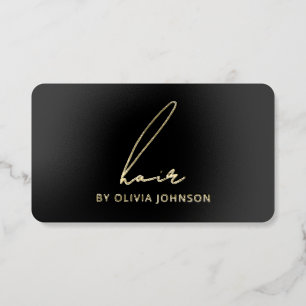 Luxury Gold Foil l Hair Stylist Business Card