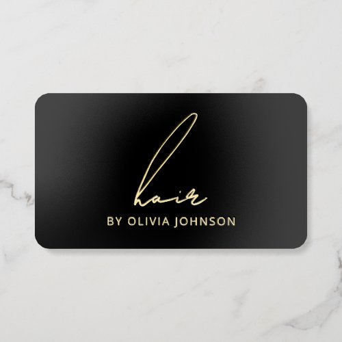 Luxury Gold Foil l Hair Stylist Business Card