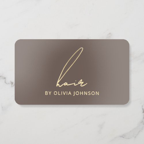 Luxury Gold Foil l Hair Stylist Business Card
