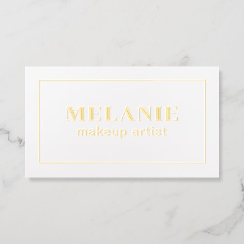Luxury Gold Foil Modern Chic Business Card