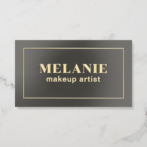 Luxury Gold Foil Modern Chic Business Card