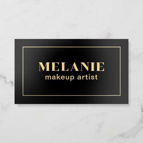 Luxury Gold Foil Modern Chic Business Card