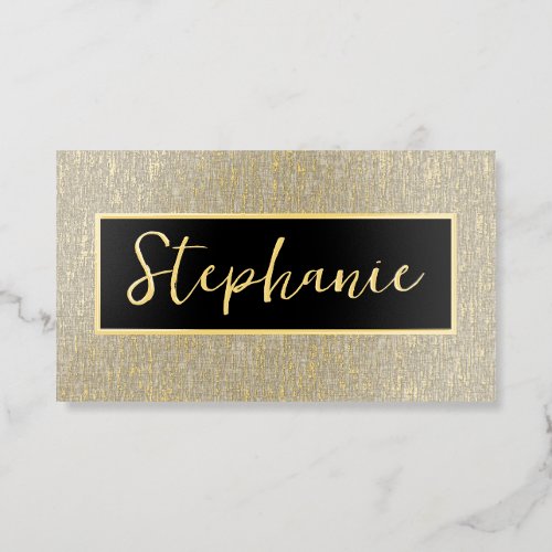 Luxury Gold Foil Modern Elegant Business Card