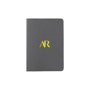 Luxury Gold Foil Monogram Logo - Custom Two Letter Passport Holder