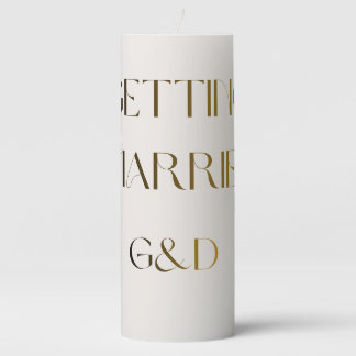 Luxury Gold Foil Monogram Wedding Candle Sleeve