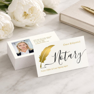 Luxury Gold Foil Notary Business Card