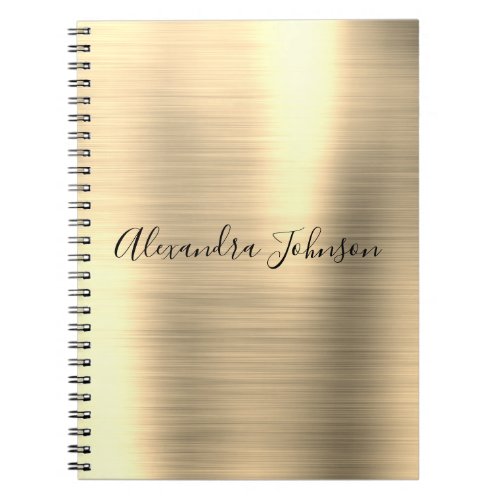Luxury Gold Foil Professional Girly Notebook