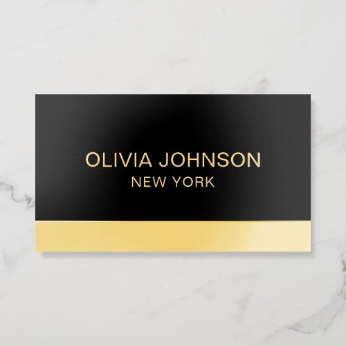 Luxury Gold Foil QR Code Modern Business Card