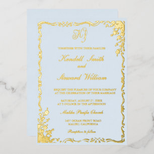 Luxury Gold Foil Wedding Invitation Elegant Mode