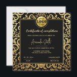 Luxury gold Frame Certificate of Completion Award Invitation<br><div class="desc">Luxury gold Frame Certificate of Completion Award Invitation,  If you need any further customization please feel free to message me.</div>