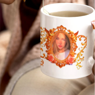 Luxury Gold Frame for Your Photos   Personalized C Coffee Mug