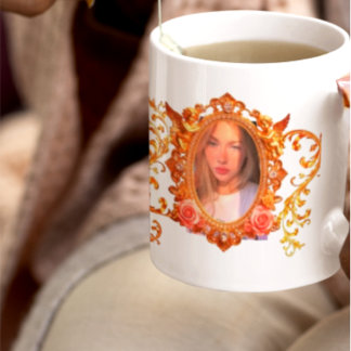 Luxury Gold Frame for Your Photos | Personalized C Coffee Mug