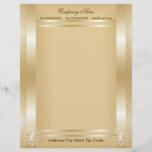 Luxury Gold Frame Letterhead<br><div class="desc">Luxury Gold Frame Letterhead. Personalize it with your text.</div>