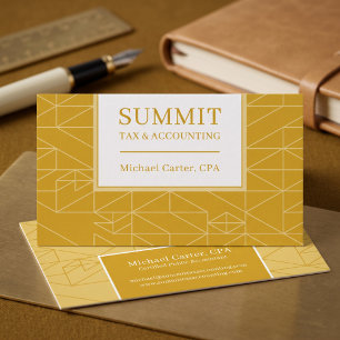 Luxury Gold Geometric Minimalist Modern Design Business Card