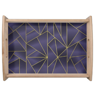Luxury gold geometric, vintage background. serving tray