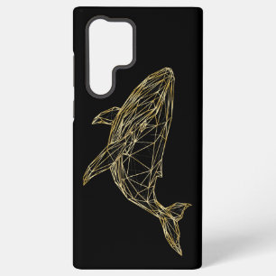 Luxury Gold Geometric Whale  Samsung Galaxy S22 Ultra Case