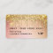 Luxury Gold Glam Credit Card Style Business Card