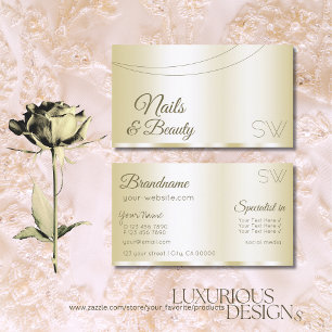 Luxury Gold Glamorous with Monogram Professional Business Card