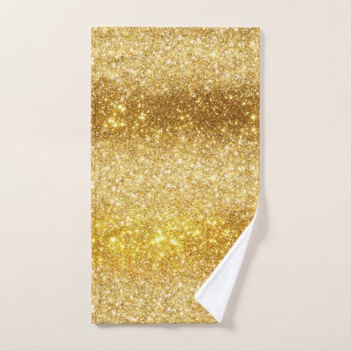 Luxury Gold Glitter Bath Towel Set Zazzle