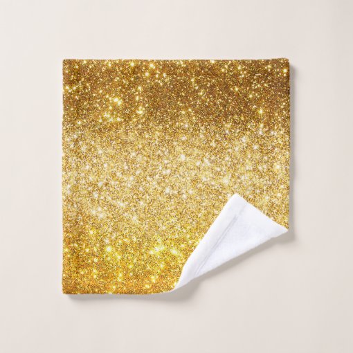Luxury Gold Glitter Bath Towel Set Zazzle