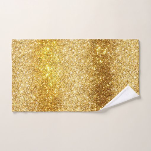 Luxury Gold Glitter Bath Towel Set Zazzle