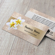Luxury Gold Glitter Beach Flower Beauty Salon Spa Business Card at Zazzle
