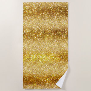 Luxury Gold Glitter Beach Towel