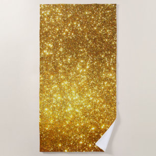 Luxury Gold Glitter Beach Towel