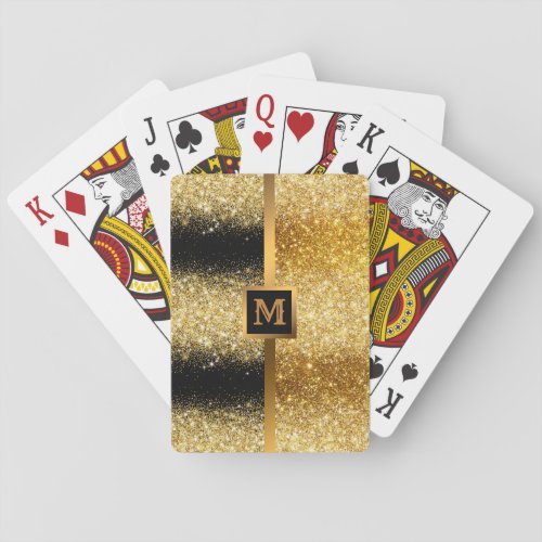Luxury Gold Glitter Bicycle Playing Cards
