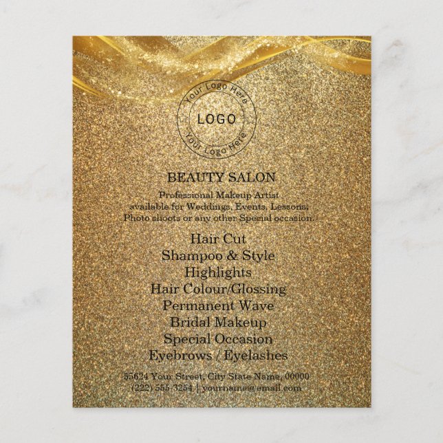 Luxury Gold Glitter Flyer (Front)