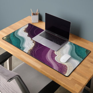 Luxury Gold Glitter Marble Pattern Desk Mat