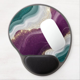 Luxury Gold Glitter Marble Pattern Gel Mouse Pad