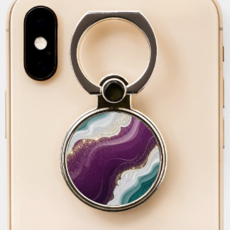 Luxury Gold Glitter Marble Pattern Phone Ring Stand