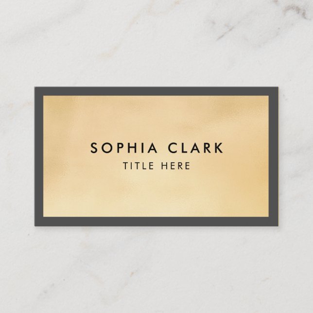 Luxury Gold Glitter Modern Elegant Business Card (Front)