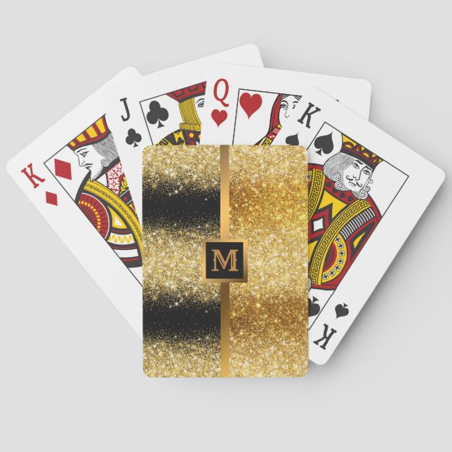 Luxury Gold Glitter Playing Cards (Back)