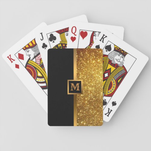 Luxury Gold Glitter Poker Cards