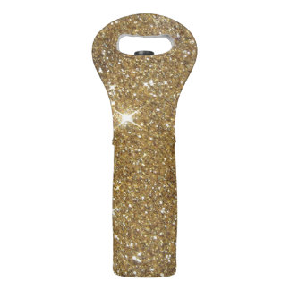 Luxury Gold Glitter Print Wine Bag