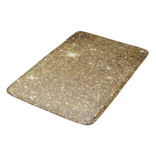 Luxury Gold Glitter - Printed Image Bathroom Mat