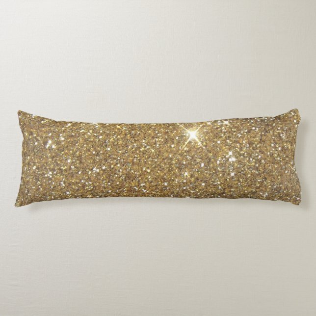 Luxury Gold Glitter - Printed Image Body Pillow (Front)