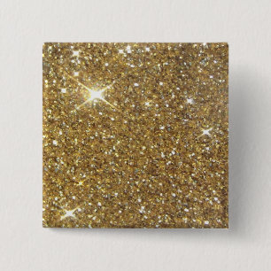 Luxury Gold Glitter - Printed Image Button