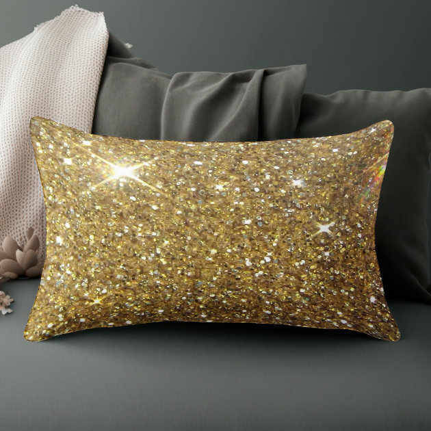 Gold hotsell glitter pillow