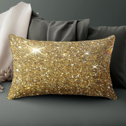 Luxury Gold Glitter _ Printed Image Decorative Pillow