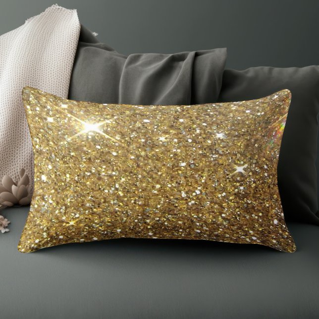 Luxury Gold Glitter - Printed Image Decorative Pillow (Creator Uploaded)